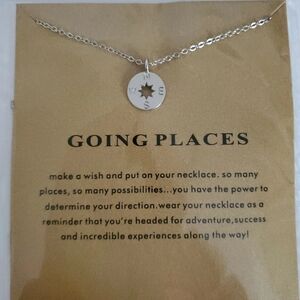 Silver Compass Necklace